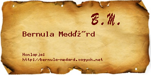 Bernula Medárd névjegykártya